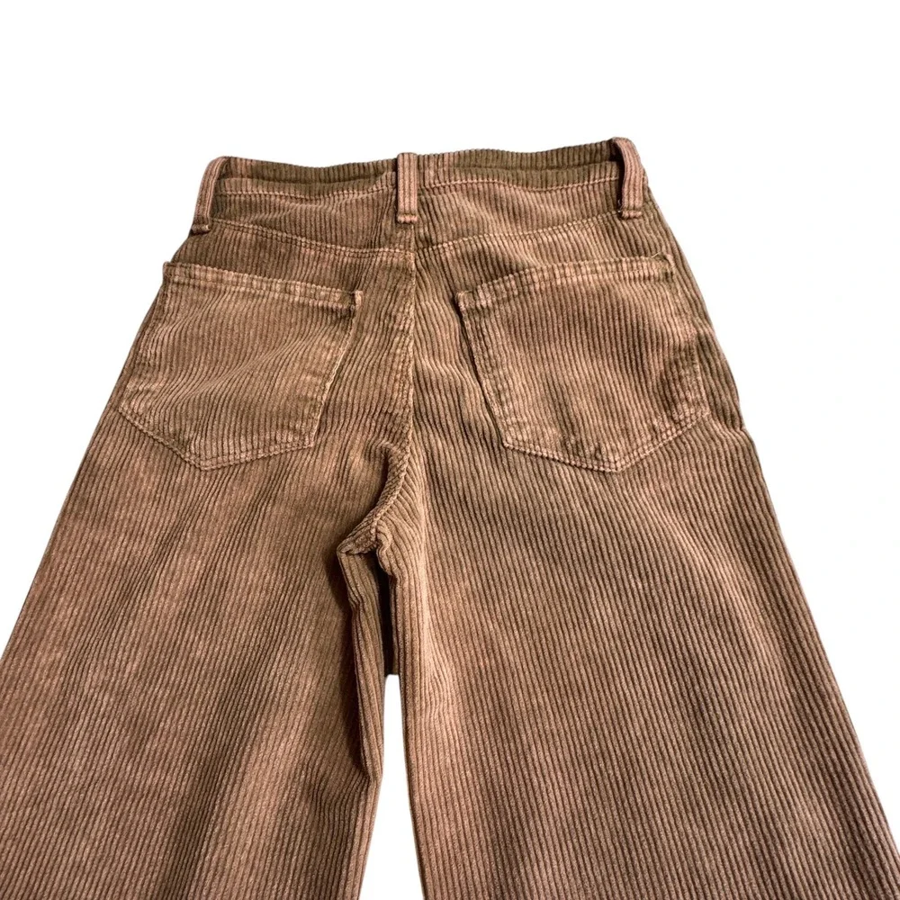 L'AGENCE Scottie High Rise Wide Leg Corduroy Pants Womens 23 Plaster Brown NWOT - Picture 5 of 14